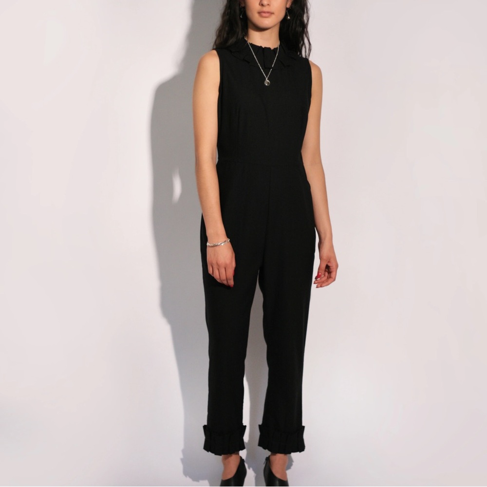 Samantha Pleet black Tudor wool blend jumpsuit